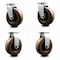 Service Caster 6 Inch High Temp Phenolic Caster Set with Roller Bearings 2 Swivel 2 Rigid SCC SCC-20S620-PHRHT-2-R-2 - alternate 1